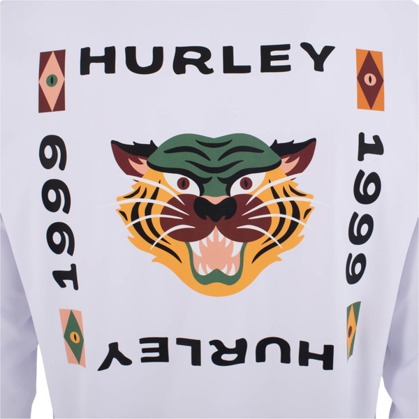 2026 Hurley Mens Regular Bolud Long Sleeve Rash Vest MLEU00004 - White